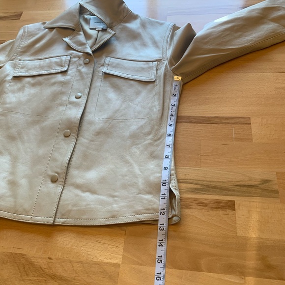 NWT Vince leather jacket oatmeal size S/P - Picture 9 of 16